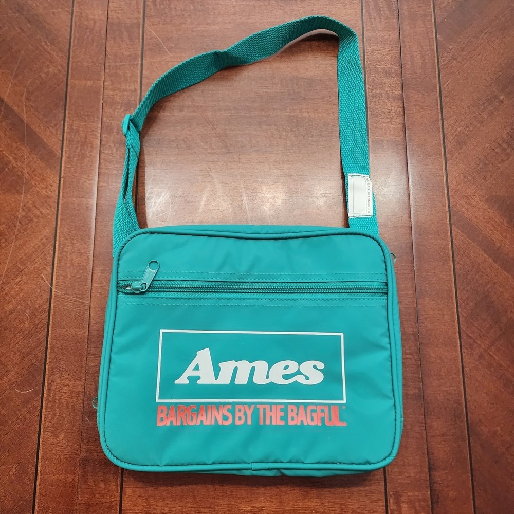Vintage 90s Ames Department Store Bargains By The Bagful Lunch Bag Green Work